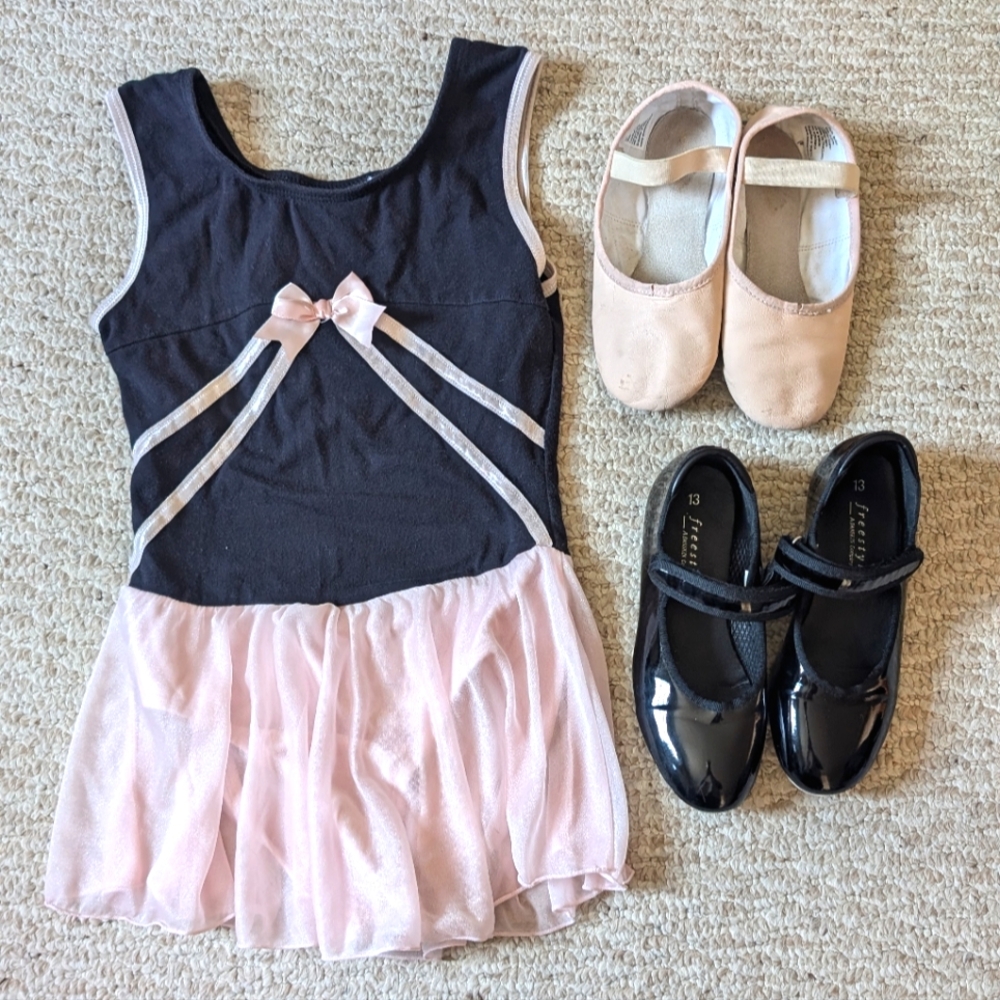 Dance leotard ballet tap shoe bundle